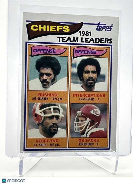 1982 Topps Chiefs Team Leaders Football Card #109 NM-MT FREE SHIPPING