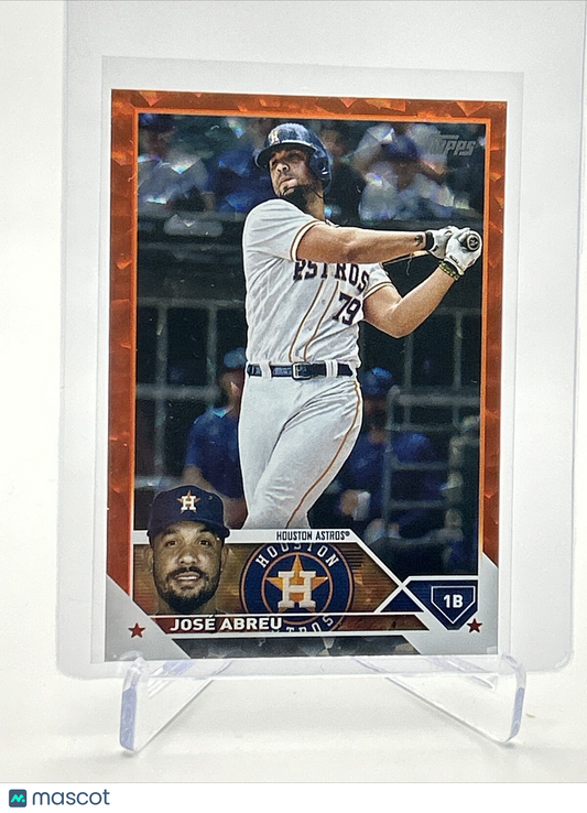 2023 Topps Orange Foil Jose Abreu Baseball Card #630 168/299 FREE SHIPPING