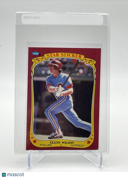 1986 Fleer Star Stickers Glenn Wilson Baseball Card #128 NM-MT FREE SHIPPING