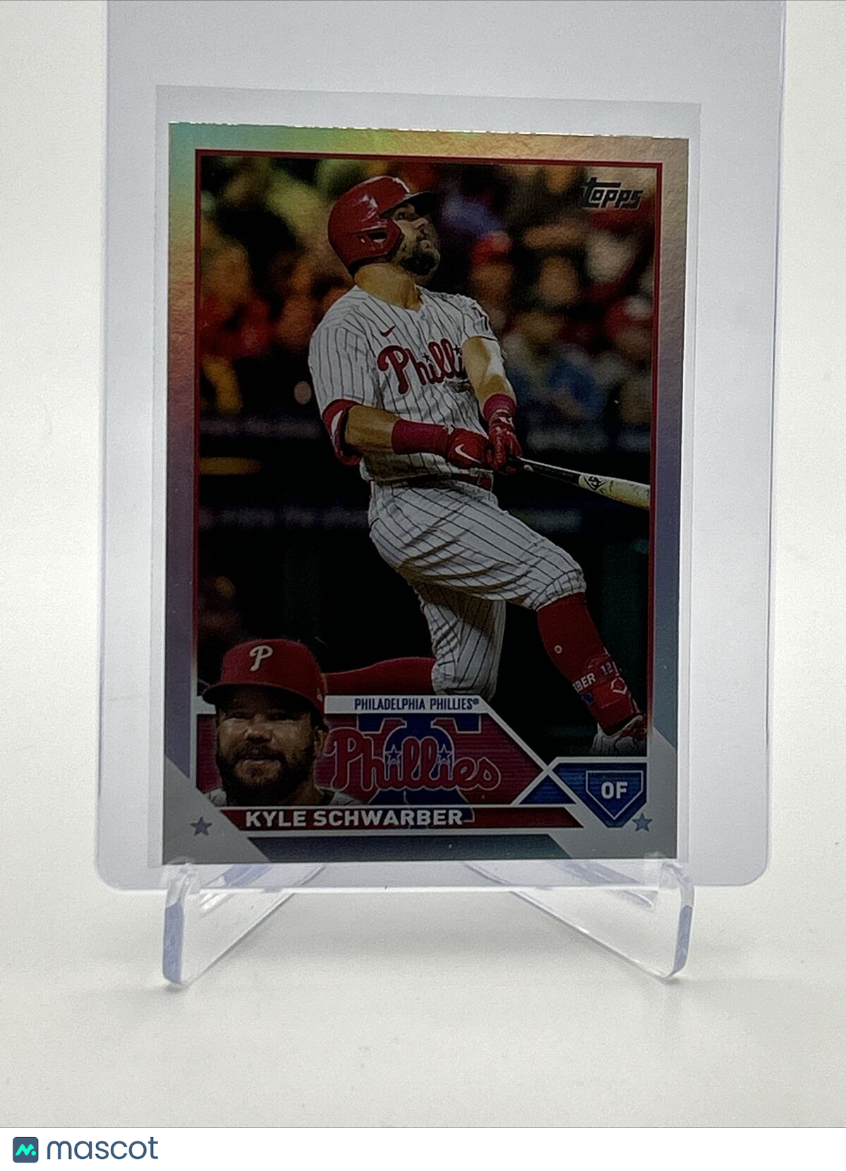 2023 Topps RAINBOW FOIL Kyle Schwarber Baseball Card #466 FREE SHIPPING