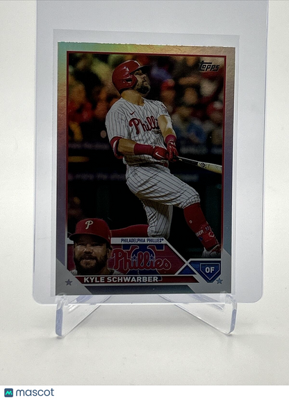 2023 Topps RAINBOW FOIL Kyle Schwarber Baseball Card #466 FREE SHIPPING