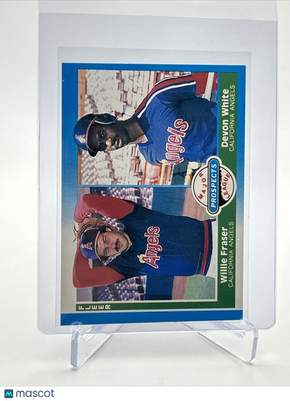1987 Fleer Willie Fraser/Devon White Rookie Card #646 Mint FREE SHIPPING