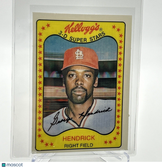 1981 Kellogg's George Hendrick Baseball Card #35 NM-Mint FREE SHIPPING