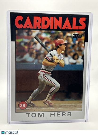 1986 Topps Super Tom Herr Baseball Card #32 NM-Mint FREE SHIPPING