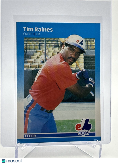 1987 Fleer Tim Raines Baseball Card #328 Mint FREE SHIPPING