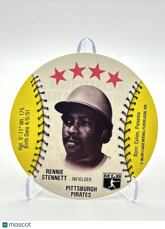 1976 Isaly's Sweet William Disc Rennie Stennett Card NM-MT FREE SHIPPING