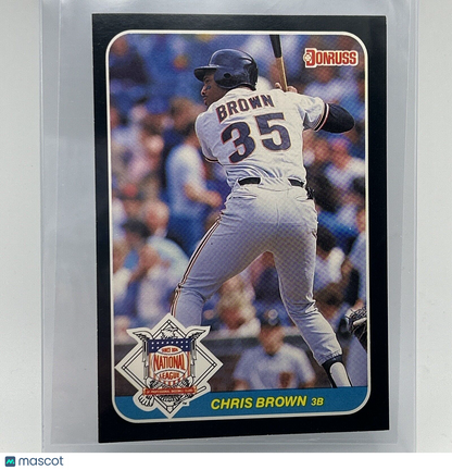 1987 Donruss All-Stars Chris Brown Baseball Card #44 NM-MT FREE SHIPPING