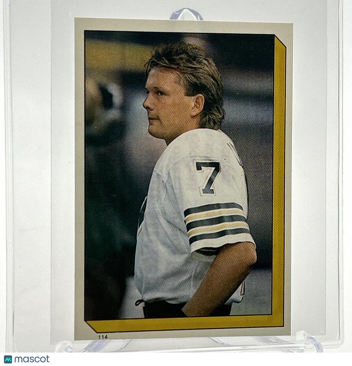 1986 Topps Morten Andersen Football Sticker Card #114 NM-MT FREE SHIPPING