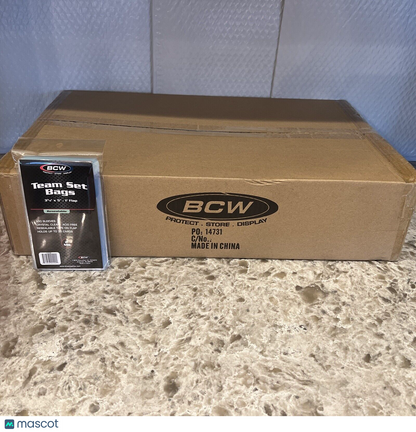 BCW Resealable Team Set Bags CASE of 100 Packs of 100 Sleeves/Pack, 10000 total