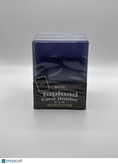 BCW 3X4 Thick Card Toploaders 1 Pack of 10 for up to 240pt Cards