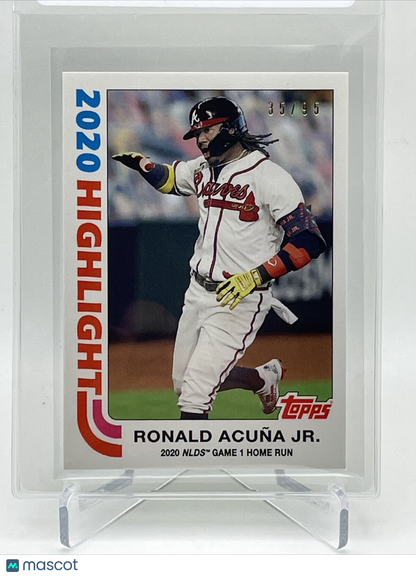 2021 Topps Transcendent Ronald Acuna Jr Baseball Card #1982-RA 35/95 1982 Topps
