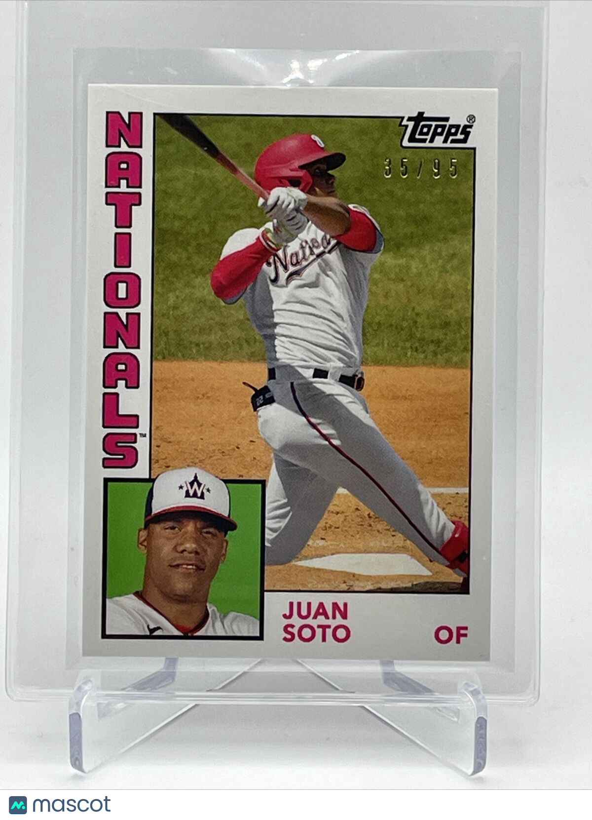 2021 Topps Transcendent Juan Soto Baseball Card #1984-JS 35/95 1984 Topps