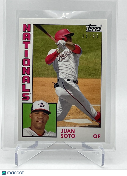 2021 Topps Transcendent Juan Soto Baseball Card #1984-JS 35/95 1984 Topps