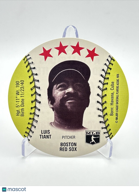 1976 Isaly's Sweet William Disc Luis Tiant Baseball Card NM-MT FREE SHIPPING