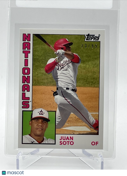2021 Topps Transcendent Juan Soto Baseball Card #1984-JS 23/95 1984 Topps
