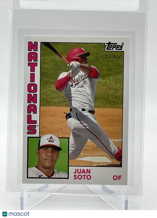 2021 Topps Transcendent Juan Soto Baseball Card #1984-JS 23/95 1984 Topps