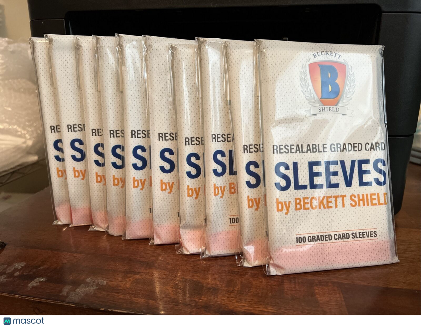 Beckett Shield Resealable Graded Card Sleeves 10 Packs of 100 - 1000 Total