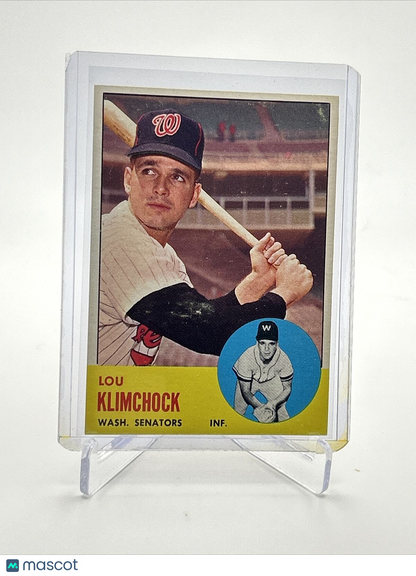 1963 Topps Lou Klimchock Baseball Card #542 EX Quality FREE SHIPPING
