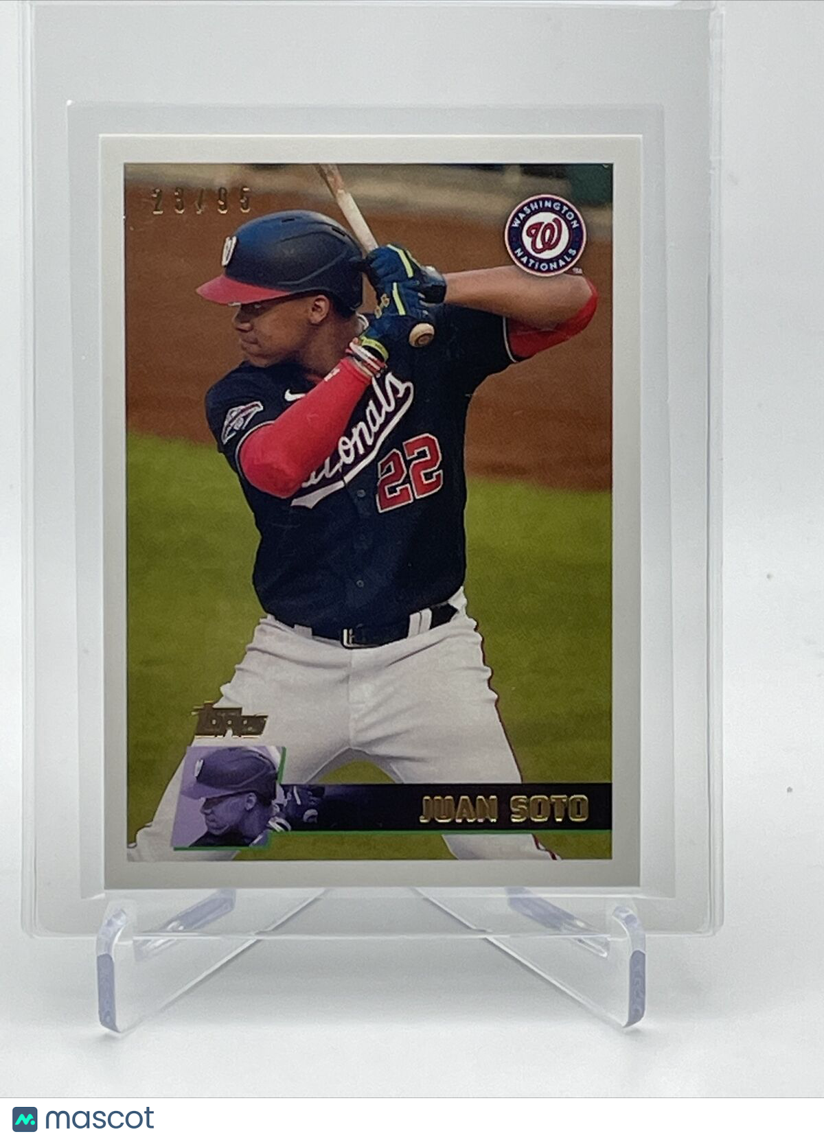 2021 Topps Transcendent Juan Soto Baseball Card #1996-JS 23/95 1996 Topps