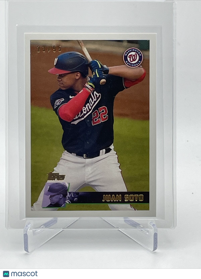 2021 Topps Transcendent Juan Soto Baseball Card #1996-JS 23/95 1996 Topps