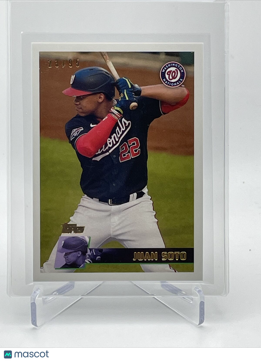 2021 Topps Transcendent Juan Soto Baseball Card #1996-JS 23/95 1996 Topps
