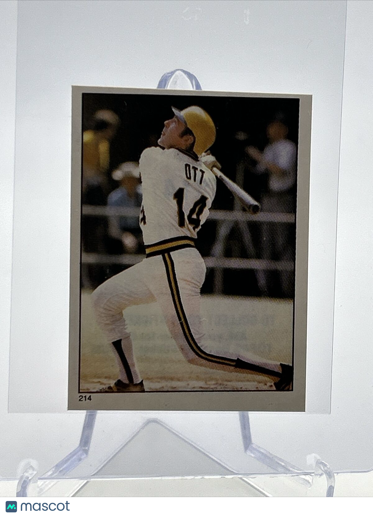 1981 Topps Stickers Ed Ott Baseball Card #214 NM-Mint FREE SHIPPING