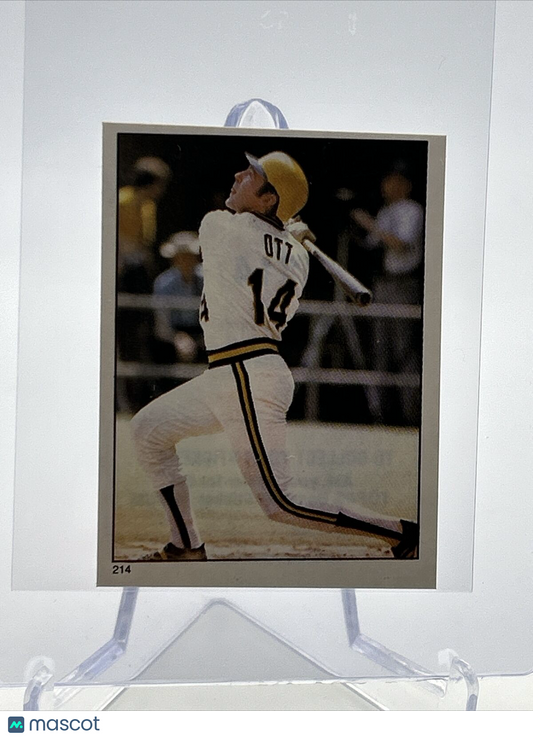 1981 Topps Stickers Ed Ott Baseball Card #214 NM-Mint FREE SHIPPING