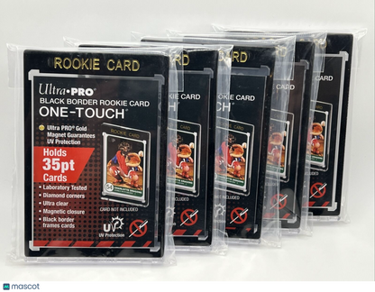 Ultra Pro One-Touch Black Border 35pt Point ROOKIE Magnetic Holder, lot of 5