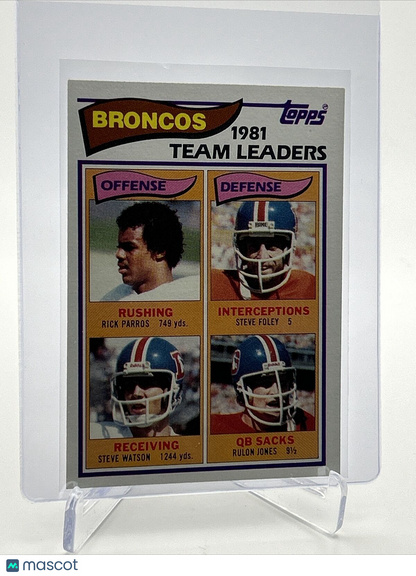 1982 Topps Broncos 1981 Team Leaders Football Card #76 NM-MT FREE SHIPPING