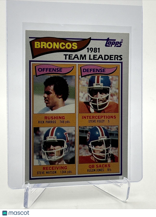 1982 Topps Broncos 1981 Team Leaders Football Card #76 NM-MT FREE SHIPPING
