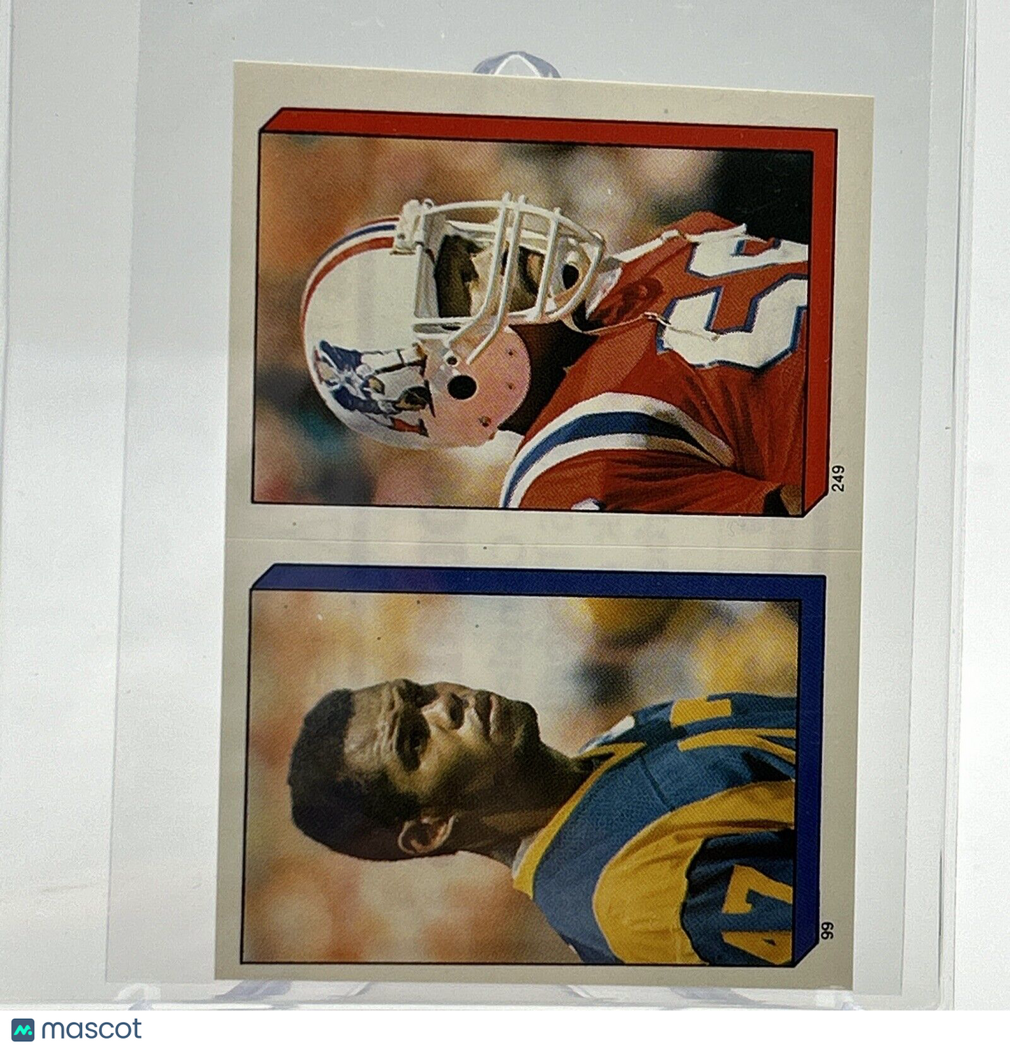 1986 Topps LeRoy Irvin/Andre Tippett Sticker Card #99/249 NM-MT FREE SHIPPING