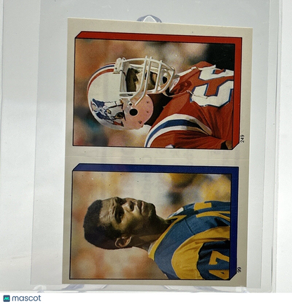 1986 Topps LeRoy Irvin/Andre Tippett Sticker Card #99/249 NM-MT FREE SHIPPING