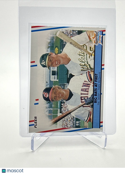 1988 Fleer Pat Tabler/Mark McGwire Baseball Card #633 Mint FREE SHIPPING