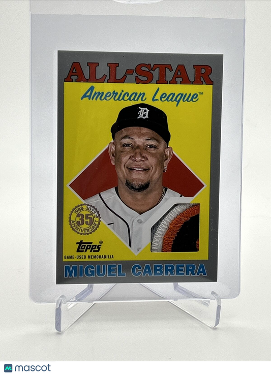 2023 Topps Miguel Cabrera 1988 Topps All-Star Patch Platinum Baseball Card  1/1