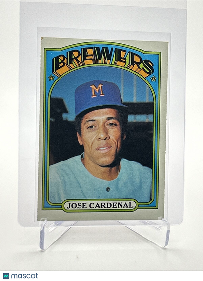 1972 Topps Jose Cardenal Baseball Card #12 VG-EX Quality FREE SHIPPING