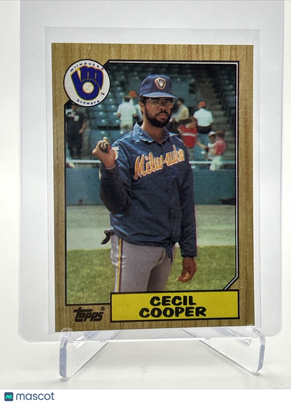 1987 Topps Cecil Cooper Baseball Card #10 Mint FREE SHIPPING