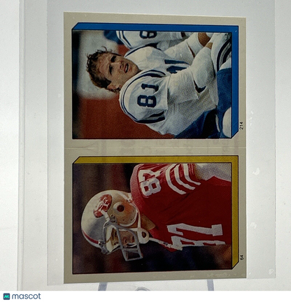 1986 Topps Dwight Clark/Pat Beach Sticker Card #64/214 NM-MT FREE SHIPPING