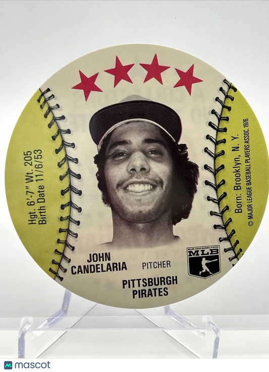1976 Isaly's Sweet William Disc John Candelaria Card NM-MT FREE SHIPPING