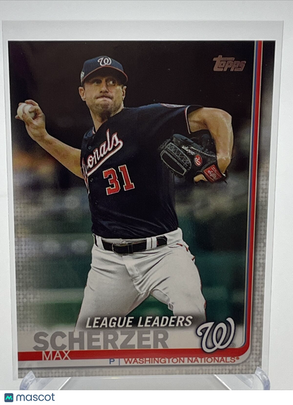 2019 Topps Max Scherzer Baseball Card #6 Mint FREE SHIPPING