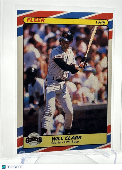 1988 Fleer Superstars Will Clark Card #8 Mint FREE SHIPPING