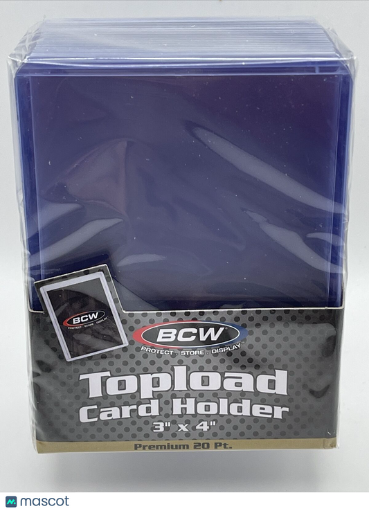 BCW 3X4 Toploaders PREMIUM 20pt Point 1 Pack of 25 for Standard Sized Cards