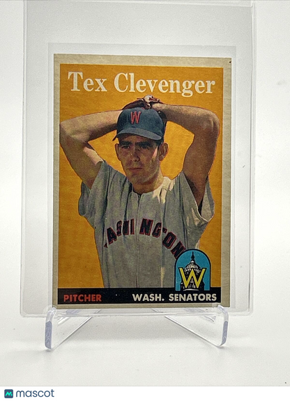 1958 Topps Tex Clevenger Rookie Baseball Card #31 EX-MT Quality FREE SHIPPING