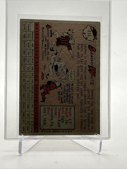 1958 Topps Sammy White Baseball Card #414 EX Quality FREE SHIPPING