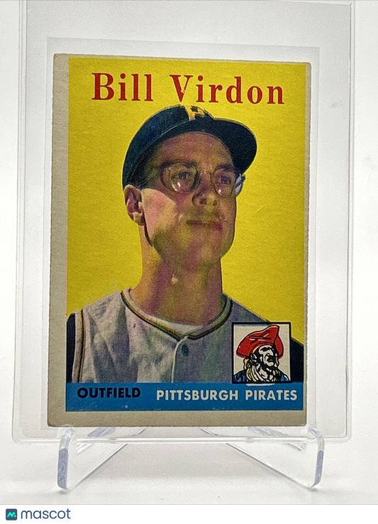 1958 Topps Bill Virdon Baseball Card #198 EX Quality FREE SHIPPING