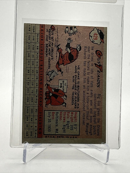 1958 Topps Gus Triandos Baseball Card #429 EX Quality FREE SHIPPING