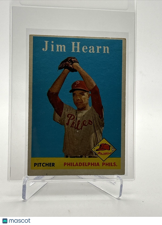 1958 Topps Jim Hearn Baseball Card #298 EX Quality FREE SHIPPING