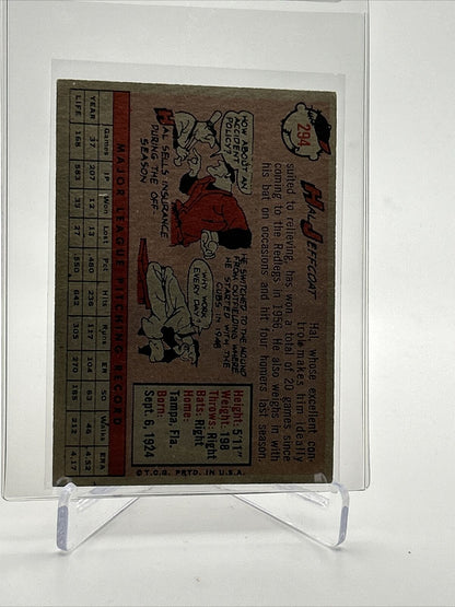 1958 Topps Hal Jeffcoat Baseball Card #294 EX Quality FREE SHIPPING