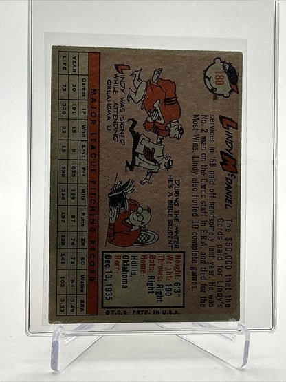 1958 Topps Lindy McDaniel Baseball Card #180 EX Quality FREE SHIPPING