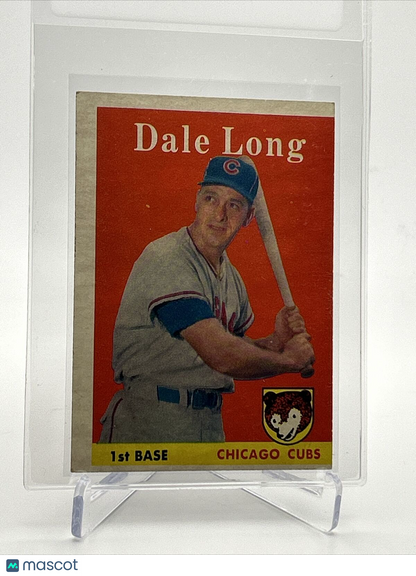1958 Topps Dale Long Baseball Card #7 EX Quality FREE SHIPPING