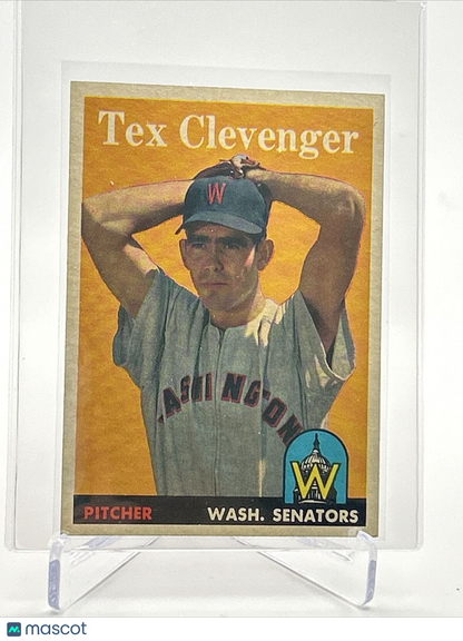 1958 Topps Tex Clevenger Rookie Baseball Card #31 EX Quality FREE SHIPPING